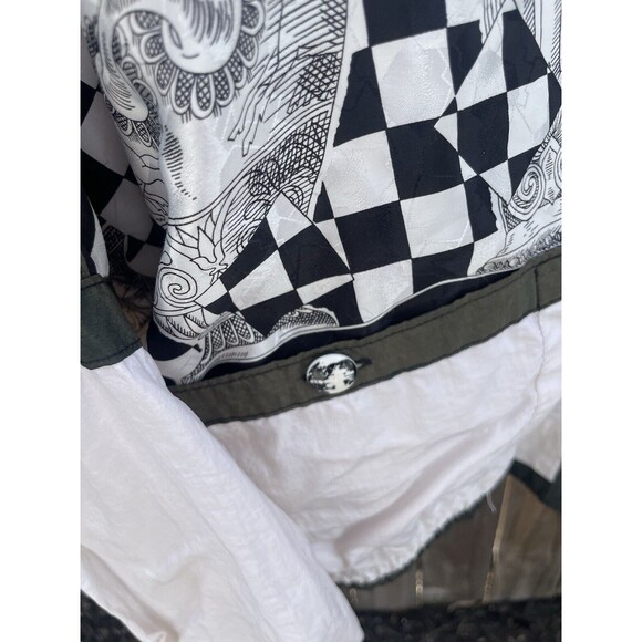 East West Vintage Checkered with Abstract designs Windbreaker Jacket - Picture 4 of 6